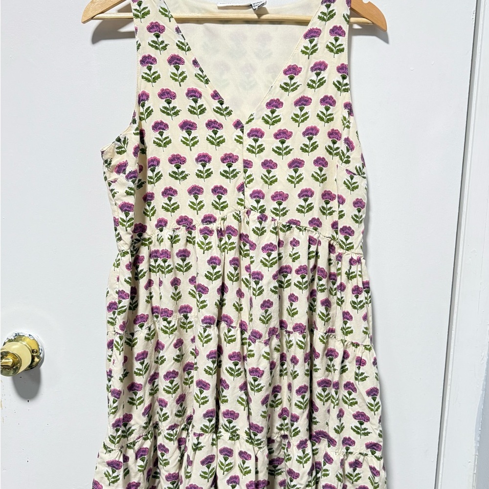 Sincerely Jules Floral Dress - Purple and Cream